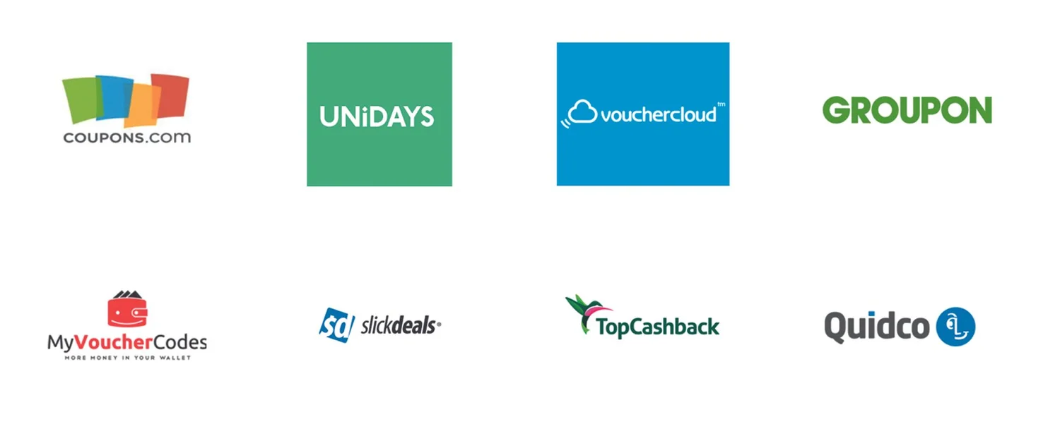 A storefront highlighting savings aggregated from major deal sites.